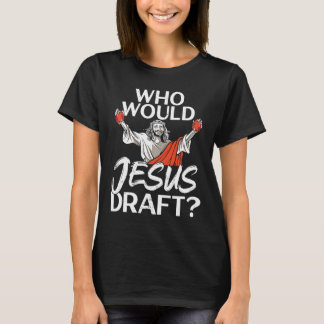 T-shirt Qui Jésus drafterait-il au football fantastique