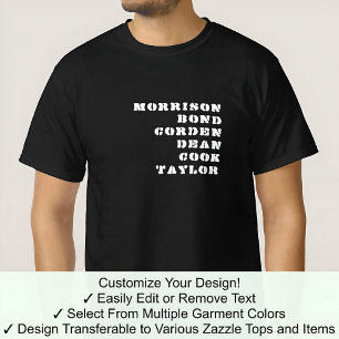 T-shirt Qui partage mon nom James Célébrité célèbre 03W