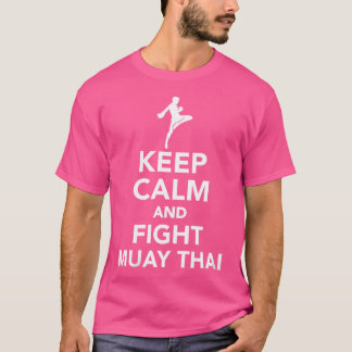 T-shirt Qui Restent Calme Et Combattre Beaucoup De Thaïlan