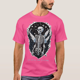 T-shirt qui veut vivre pour toujours squelette gothique
