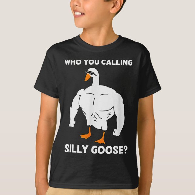 T-shirt Qui Vous Appelez Silly Goose Funny Gym Mème 1 (Devant)