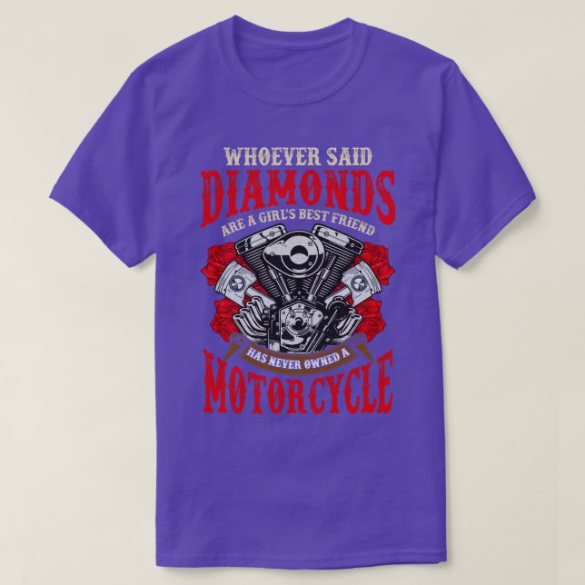 T-shirt Quiconque A Dit Que Les Diamants Sont Une Fille Qu (Design devant)