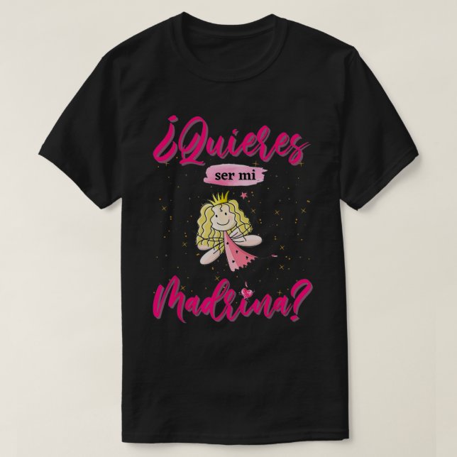 T-shirt Quieres ser mi Madrina bebe Regalos para Padrinos (Design devant)