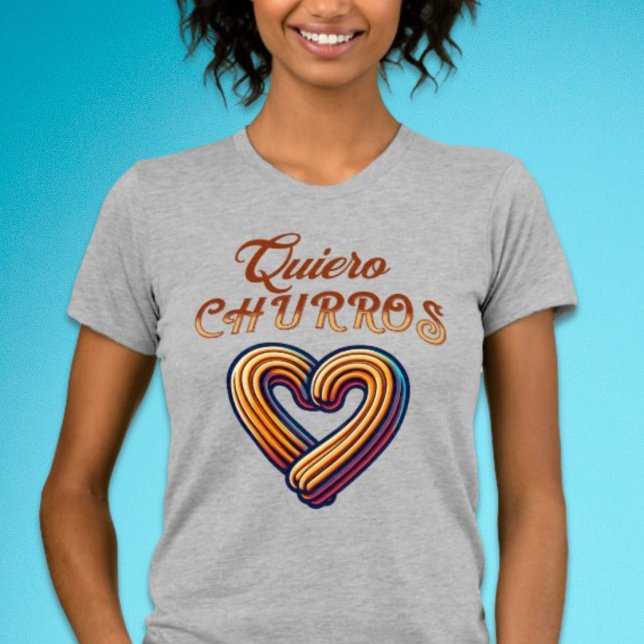T-shirt Quiero Churros Corazon Espagnol Cute Churro (Quiero Churros Shirt)
