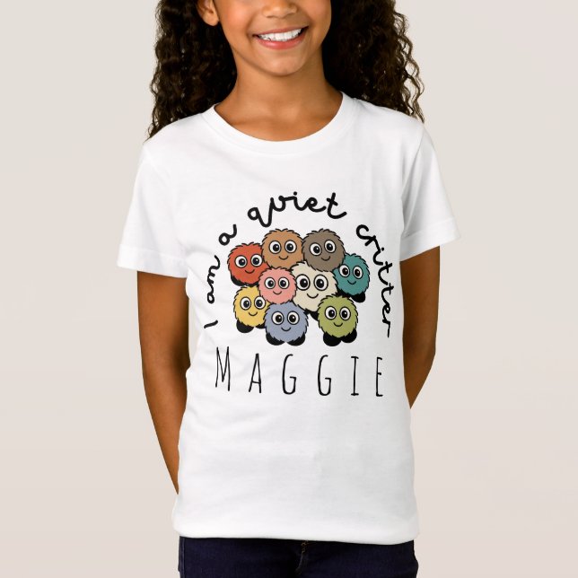 T-Shirt Quiet Critter Club Custom Name Classroom (Devant)