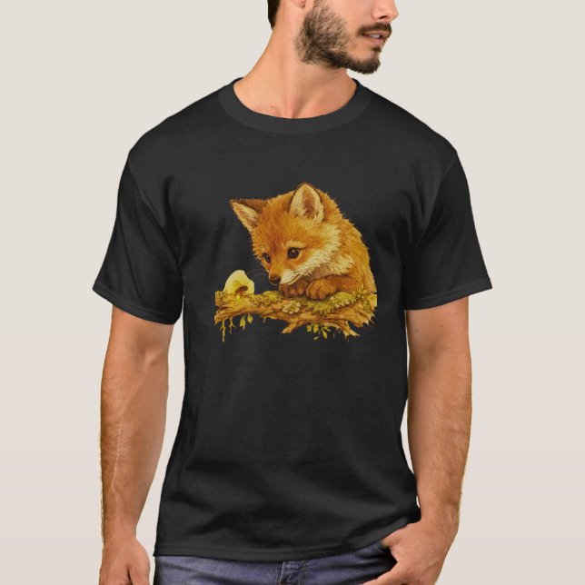 T-shirt Quiet Curiosity Storybook Animal Art (Devant)