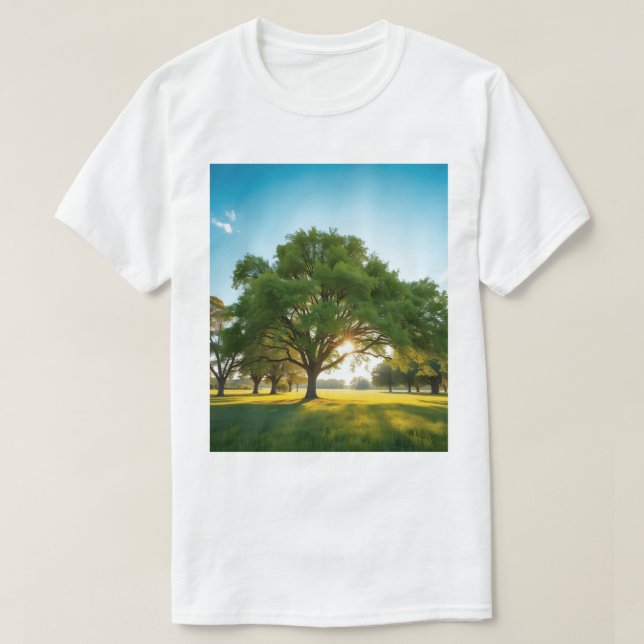T-shirt Quiet Time With a Big Tree – Nature T‑Shirt (Design devant)