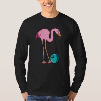 T-shirt Quilles de Bowling Flamant Rose  Joueur de Quilles