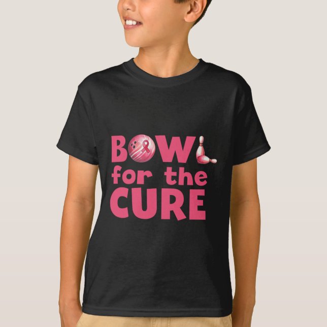 T-shirt Quilles Pour Le Cure Bowling Cancer Sein Quille (Devant)