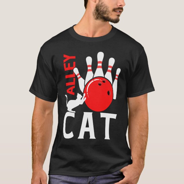 T-shirt Quilleur Chat de Ruelle Bowling (Devant)