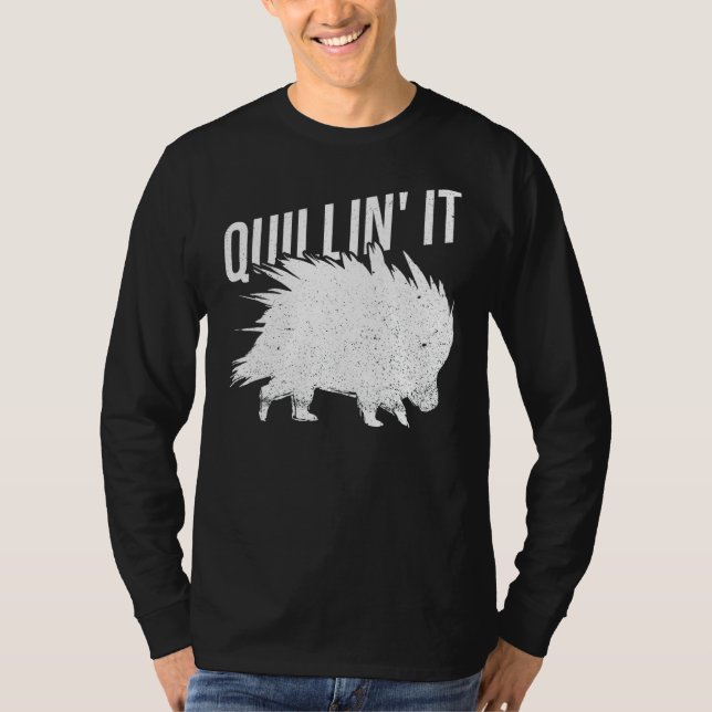 T-shirt Quillin'It Pour Un Porcupine (Devant)