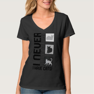 T-shirt Quilt Jamais Quilt Seul J'Ai Mes Chats Chat Ani