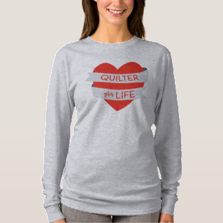 T-shirt Quilter pour le sweatshirt de Scoop-cou de la vie