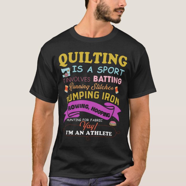 T-shirt Quilting Est Un Sport Drôle Quilt Dit Sewing Quil (Devant)