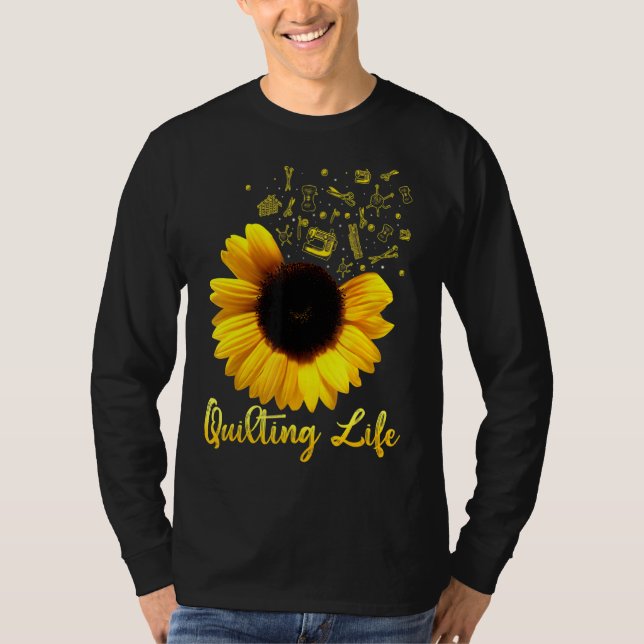 T-shirt Quilting Life Sun Flower Je l'aime tous les jours (Devant)