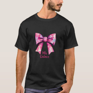 T-shirt Quinceanera Girl rose Coquette géométrique Bow Mis