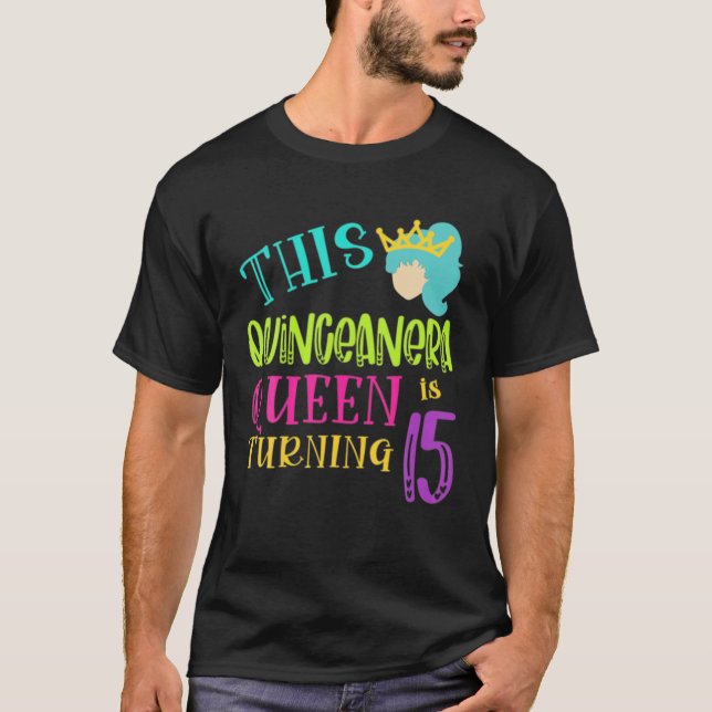 T-shirt Quinceanera Mis Anos, 15E Anniversaire Du Parti De (Devant)