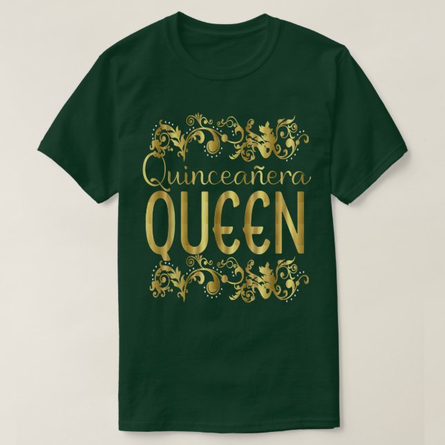 T-shirt Quinceanera Reine Anniversaire 15ème 15 Quince Qui (Design devant)