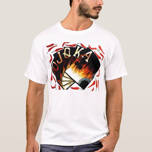 T-shirt Quinte royale en forme d'hélice de piments d'art (Devant)