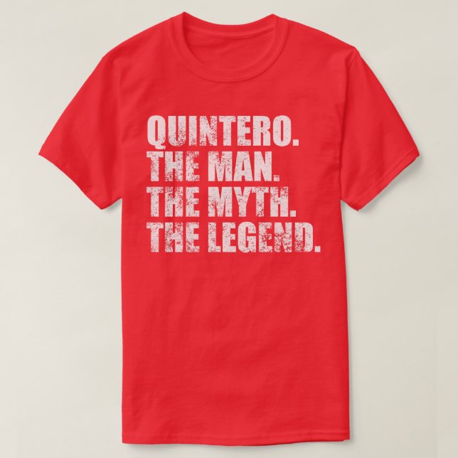 T-shirt QuinteroQuintero Nom de famille Quintero nom de fa (Design devant)