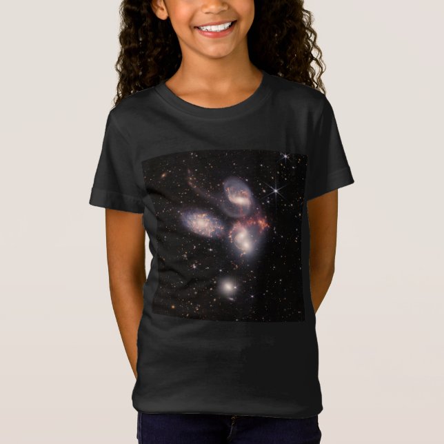 T-Shirt Quintette de Stephan 5 galaxies Champ profond Jame (Devant)