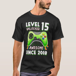 T-shirt Quinze 15ans Anniversaire Garçon Gamer 15e 15 ans