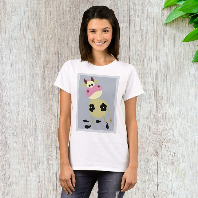 T-shirt Quirinal Cartoon Vache Fun Animal de ferme (Créateur téléchargé)