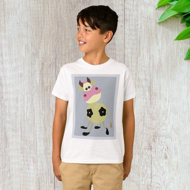 T-shirt Quirinal Cartoon Vache Fun Animal de ferme (Créateur téléchargé)
