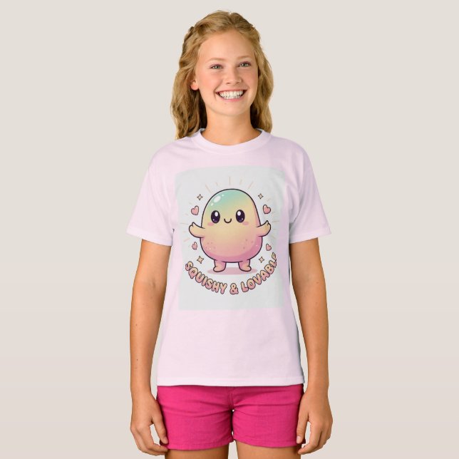T-shirt quishy & Lovable – Cute Kawaii Character Design (Devant entier)