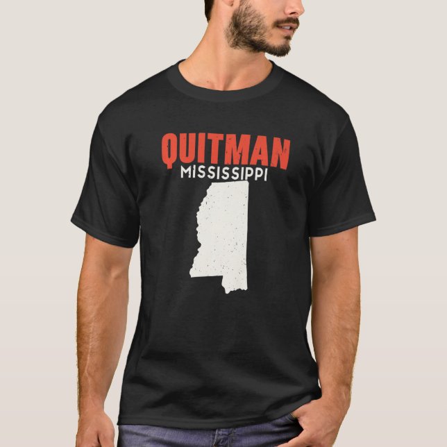 T-shirt Quitman Mississippi USA State America Travel Missi (Devant)