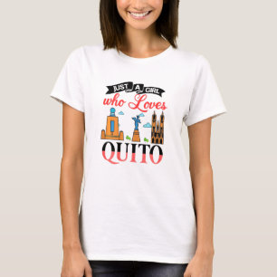T-shirt Quito Ecuador City Skyline Plan Voyage 6