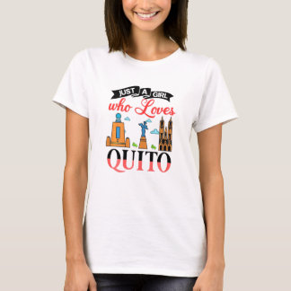 T-shirt Quito Ecuador City Skyline Plan Voyage 6