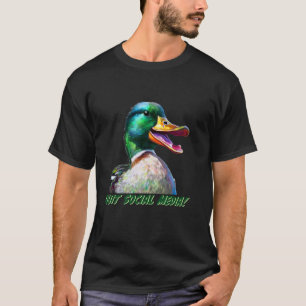 T-shirt Quitter les médias sociaux - Canard qui cancanne d