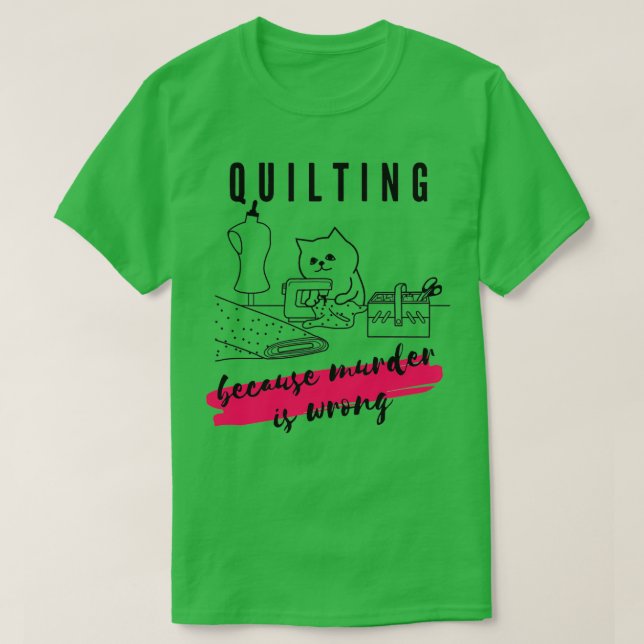 T-shirt Quitter parce que le meurtre est faux (Design devant)