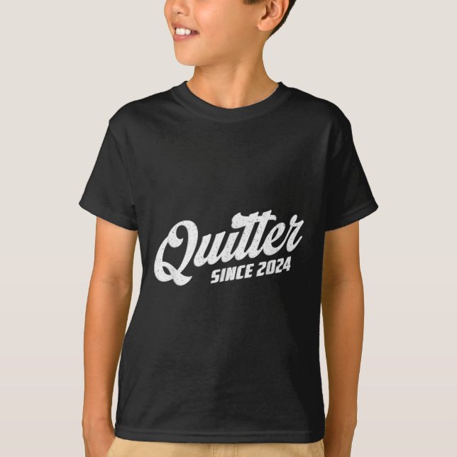 T-shirt Quitter Since 2024 Non-smoker Quit Smoking  (Devant)