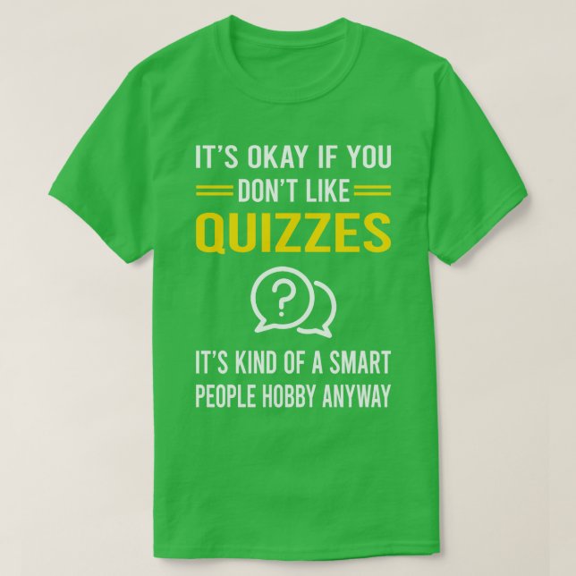 T-shirt Quiz du Hobby des personnes intelligentes (Design devant)