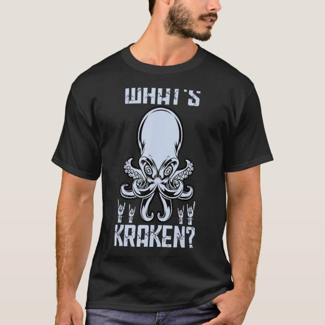 T-shirt Quoi de Kraken Cephalopod Terror Scary Octopus (Devant)