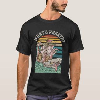 T-shirt Quoi De Kraken Octopus Monster Navire À Voile Sai