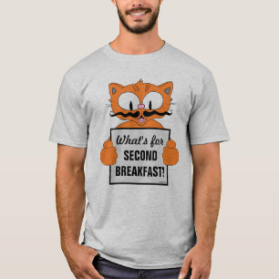 T-shirt Quoi Pour Le Deuxième Petit Déjeuner ? Cartoon Cha