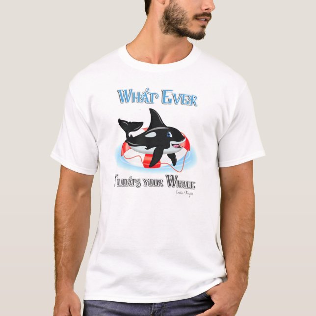 T-shirt Quoi qu'il flotte votre baleine 2 (Devant)