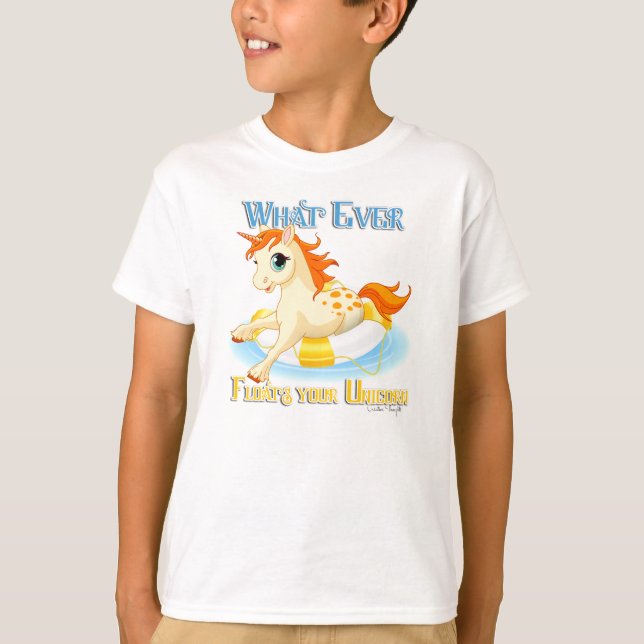 T-shirt Quoi qu'il flotte votre licorne (Devant)