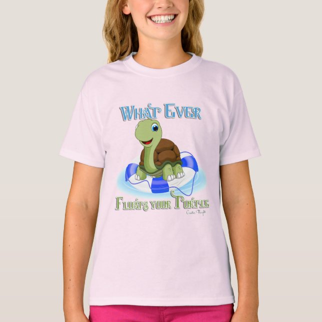 T-shirt Quoi qu'il flotte votre tortue 2 (Devant)