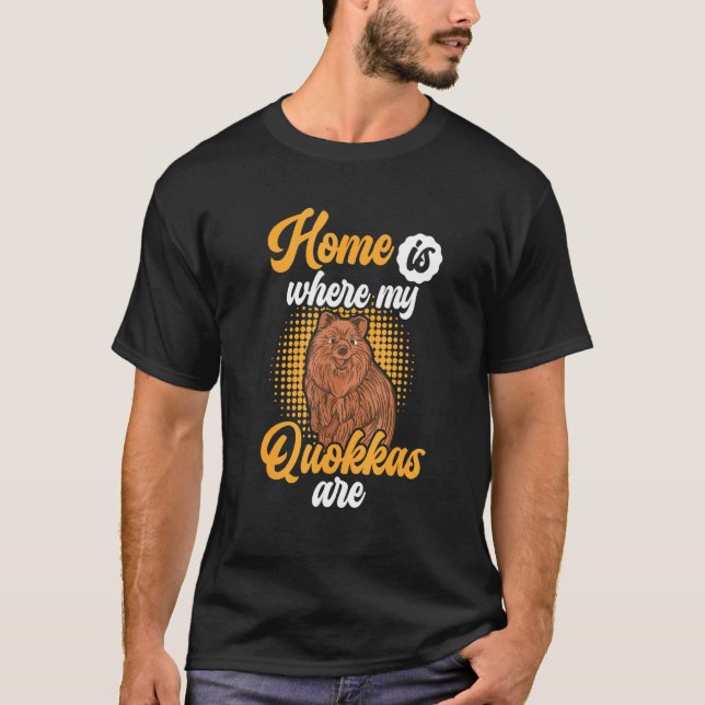 T-shirt Quokka est ma maison gommage à queue courte Wallab (Devant)