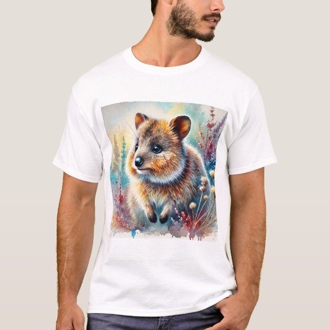T-shirt Quokka in a Vibrant Dreamscape 210824AREF143 - Wat (Devant)