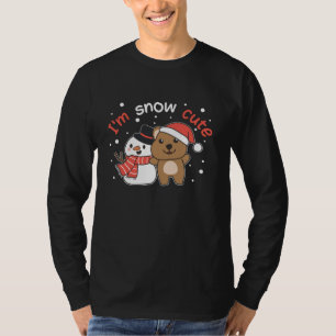 T-shirt Quokka Je suis Snow Cute Snowman Pun de neige