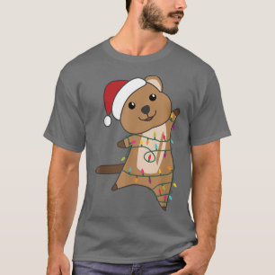 T-shirt Quokka Noël Animaux Fairy Lights Wi