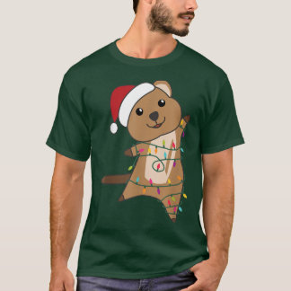 T-shirt Quokka Noël Animaux Fairy Lights Wi