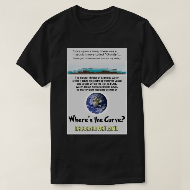 T-shirt Quot Terre plateWherex27s le Curvequot (Design devant)