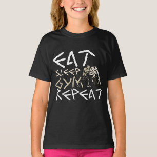 T-shirt Quota Eat Sleep Gym Repeat Funny