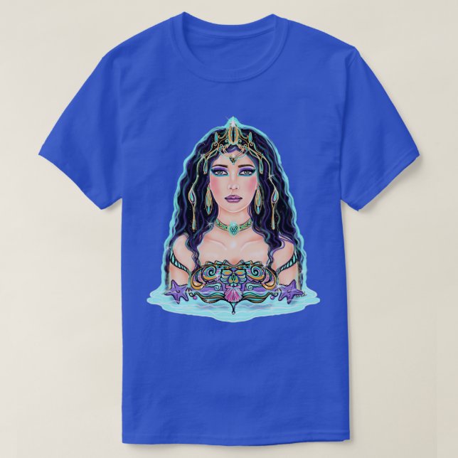 T-shirt quotCleaquot sirène de la déesse marine art par Re (Design devant)